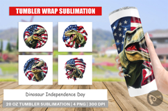 Tumbler Dinosaur 4th of July Product Image 1