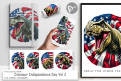 Digital Paper Dinosaur 4th of July Product Image 1