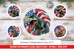 Wind Spinner Dinosaur 4th of July Product Image 1