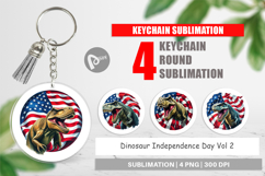 Keychain Dinosaur 4th of July Product Image 1