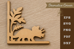 Dinosaur Lasercut Corner SVG Product Image 1