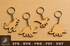 Dinosaur Lasercut Keychain Product Image 1
