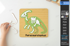 Dinosaur Skeleton Puzzle Laser Cut | Montessori Toy SVG |CNC Product Image 1