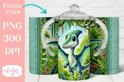 Dinosaur sippy cup sublimation PNG, Baby 12oz Kids tumbler Product Image 1