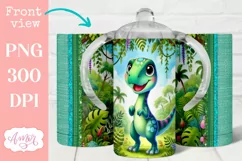 Dinosaur sippy cup sublimation PNG, Baby 12oz Kids tumbler Product Image 1