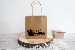 Cute Dinosaur sleigh Silhouette Product Image 3