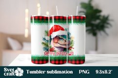Christmas tumbler wrap design | Dinosaur tumbler sublimation
