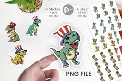 Dinosaur Patriotic Sticker Product Image 1