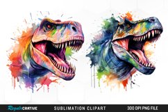 Watercolor Dinosaur Design Clipart Product Image 1