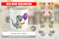Mug Wrap Dino with Balloon Product Image 1