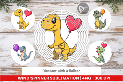 Wind Spinner Dino with Balloon Product Image 1