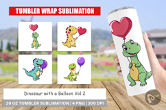 Tumbler Dino with Balloon Product Image 1