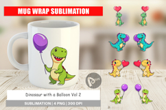 Mug Wrap Dino with Balloon Product Image 1