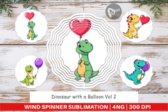 Wind Spinner Dino with Balloon Product Image 1