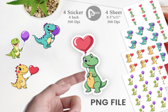 Dino with Balloon Sticker Product Image 1