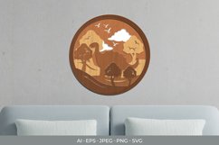 Dinosaur Mountainous Scenery Layered Template Product Image 1