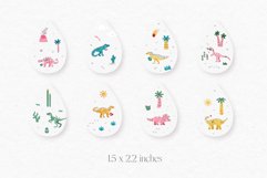 Dinosaurs Teardrop Earring Sublimation Designs | Set 8 Product Image 2