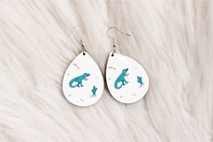 Dinosaurs Teardrop Earring Sublimation Designs | Set 8 Product Image 4