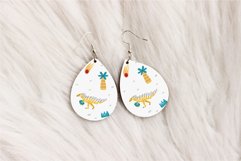 Dinosaurs Teardrop Earring Sublimation Designs | Set 8 Product Image 5