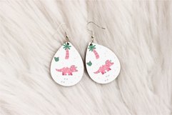 Dinosaurs Teardrop Earring Sublimation Designs | Set 8 Product Image 9