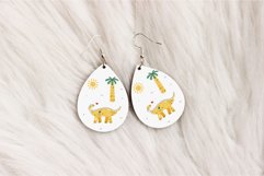 Dinosaurs Teardrop Earring Sublimation Designs | Set 8 Product Image 10