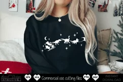 Christmas Dinosaur Sleigh Ride SVG, funny Christmas jumper Product Image 3