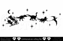 Christmas Dinosaur Sleigh Ride SVG, funny Christmas jumper Product Image 2