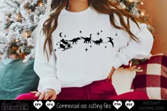 Christmas Dinosaur Sleigh Ride SVG, funny Christmas jumper Product Image 1