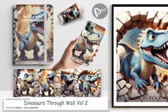 Digital Paper Dinosaurs in Wall Product Image 1
