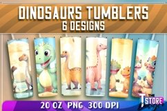Dinosaurs Tumblers Wrap 20 oz | Dinosaurs PNG | PNG File v.1 Product Image 1