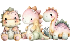 Dinosaurs watercolor clipart Product Image 3