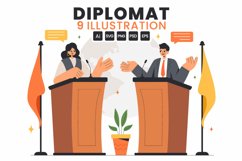 9 International Diplomat Illustration Product Image 1