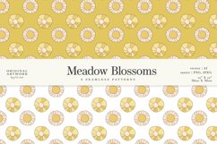 Meadow Blossoms, Digital Paper Pack, Repeat Patterns Product Image 2