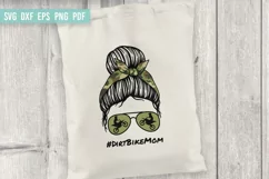 Messy Bun SVG | Biker Life SVG | Motorcycle Life SVG Product Image 3