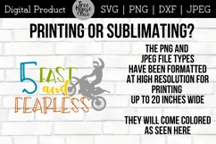 Instructions for using this 5th birthday 5 fast and fearless quote png and jpeg files in printing or sublimation projects.