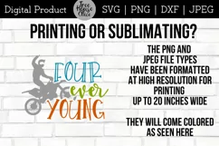 Instructions for using this 4th birthday Four Ever Young quote png and jpeg files in printing or sublimation projects.