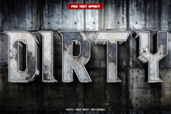 Dirty 3D editable text effect Product Image 1