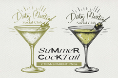 Summer Cocktail Clipart, Drinks PNG Product Image 1