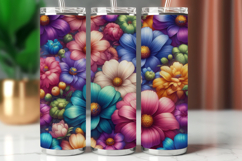 Tumbler Wrap 20 oz - pastel flowers Product Image 1