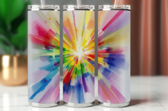 Tumbler Wrap 20 oz - watercolor rainbow Product Image 1