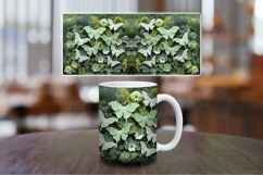 Mug Wrap Sublimation - green butterfly foliage Product Image 1