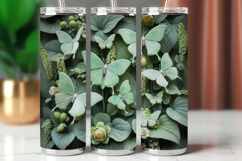 Tumbler Wrap 20 oz - green butterfly foliage Product Image 1