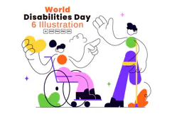 6 World Disabilities Day Illustration Product Image 1