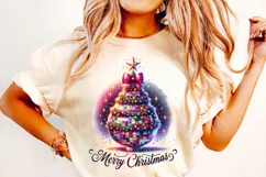 Christmas Tree Disco Ball PNG, Merry Christmas PNG, Holiday Product Image 2