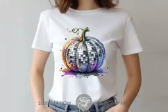 Disco Ball Pumpkin PNG file for sublimation as digital download 