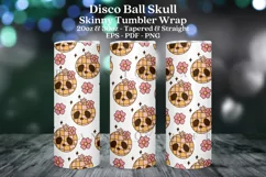 disco ball skull halloween skinny tumbler sublimation wrap with high resolution and transparant background are for 20oz and 30oz skinny tumbler