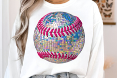 Disco Baseball PNG, Glitter Baseball Png Product Image 2