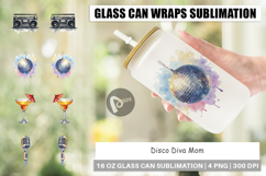 Disco Diva Mom Glass Can Product Image 1