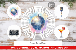 Disco Diva Mom Wind Spinner Product Image 1
