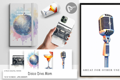 Disco Diva Mom Digital Paper Product Image 1